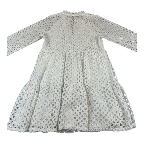 J.CREW Eyelet Lace Side Zip Midi Dress | S | White | Boho Romantic Vacation - Picture 11 of 16